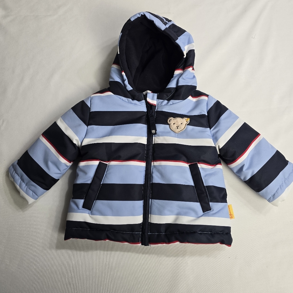 Steiff Teddy Bear Babay Jacket Striped Coat EU 62 Or 2-3 Months